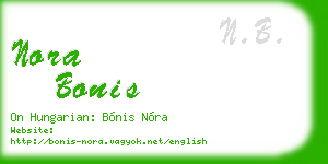 nora bonis business card