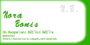 nora bonis business card